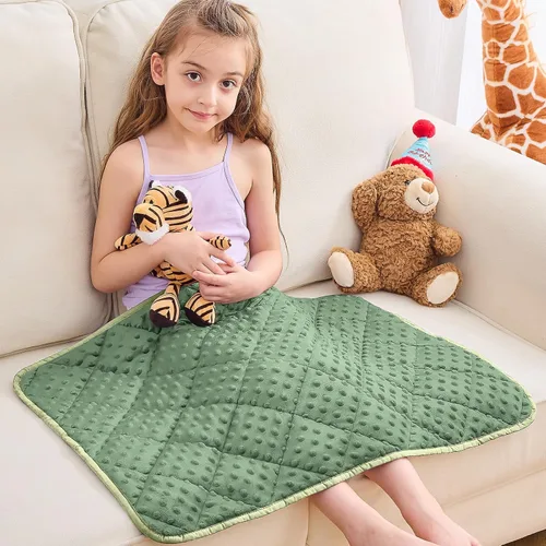 Miniatura 11 de yescool Manta de regazo con peso de 2 libras, manta de regazo pequeña, manta de regazo con peso, manta de regazo con calefacción de enfriamiento