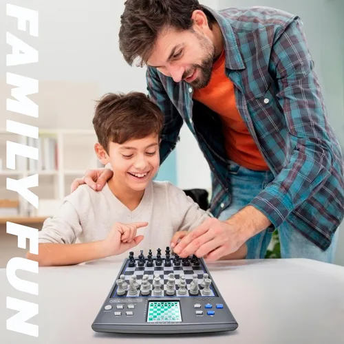 Miniatura 4 de iCore Juego de ajedrez electrónico, tablero de ajedrez para computadora parlante, 100 ejercicios preestablecidos, 5 niveles, 40 famosos