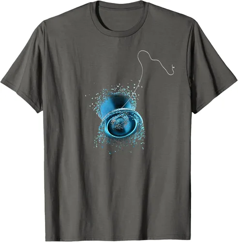 Miniatura 35 de Shattered Yo Yo - Camiseta de diseño azul impresionante, Negro, S