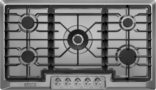 Miniatura 8 de Empava Estufa de gas empotrada de 36" con 5 quemadores sellados Italia SABAF NG/LPG Convertible en acero inoxidable