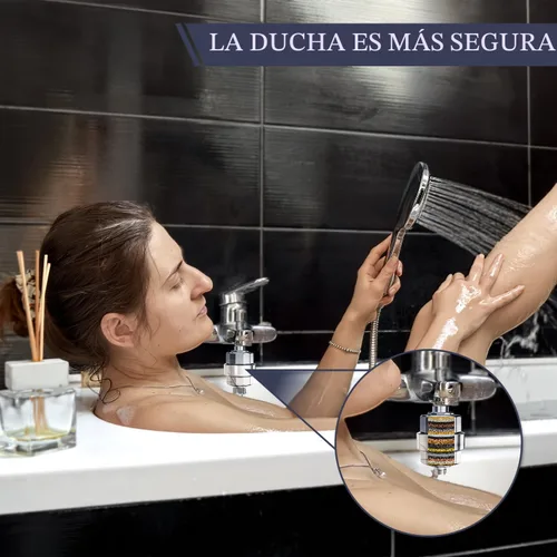 Miniatura 7 de Filtro de ducha, EMBATHER Filtro de cabezal de ducha de 20 etapas para agua dura, elimina cloro/fluoruro/metales pesados, filtro suavizante de ducha