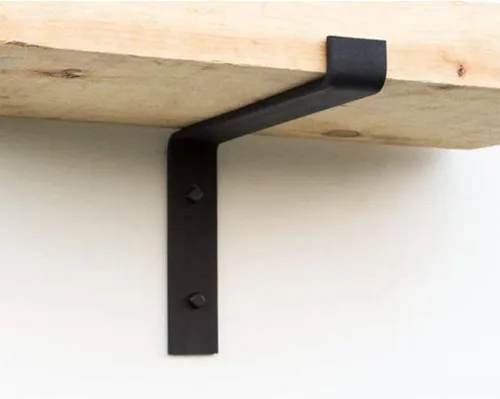 Miniatura 8 de Soporte para estante de hierro forjado, soporte para estante flotante, soporte de pared para estantería, soporte para estante de almacenamiento
