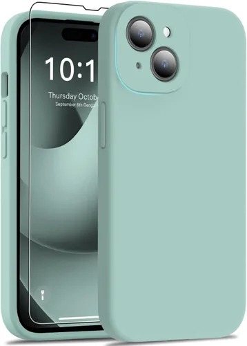 Miniatura 71 de DEENAKIN Funda de silicona compatible con iPhone 12 con protector de pantalla, mejora la protección de la cámara, funda protectora suave y flexible