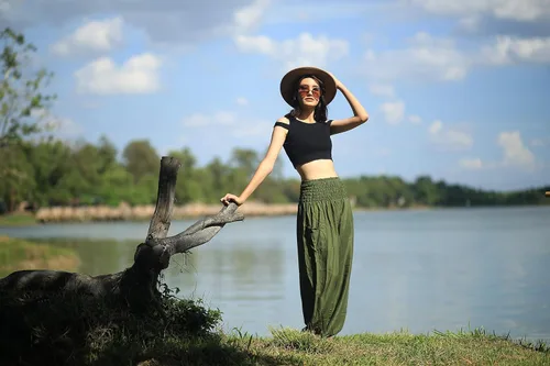 Miniatura 5 de Pantalones bohemios pantalones harem de yoga para mujer para la playa