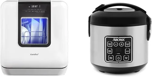 Miniatura 11 de COMFEE' Paquete de mini lavavajillas con BLACK+DECKER 2.0 pies cúbicos Lavadora portátil para apartamentos, casas rodantes y casas pequeñas