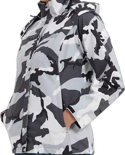 Miniatura 5 de OTU Chaqueta impermeable para mujer, ligera, impermeable con capucha para senderismo, viajes al exterior.