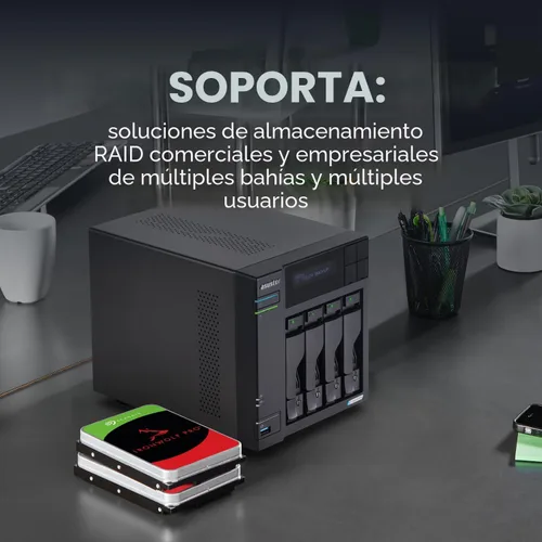 Miniatura 8 de Seagate IronWolf Pro, 12 TB, Enterprise NAS HDD interno - CMR 3.5 pulgadas, SATA 6 Gb/s, 7.200 RPM, caché de 256 MB para almacenamiento conectado a
