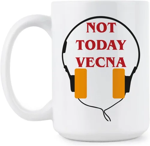 Miniatura 4 de We Got Good Taza de café con auriculares Not Today Vecna