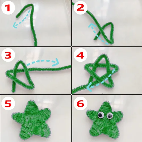 Miniatura 7 de Cldamecy 100 limpiadores de tuberías de color verde con 20 ojos meneantes, tallos de felpilla para artes y manualidades, proyectos de bricolaje