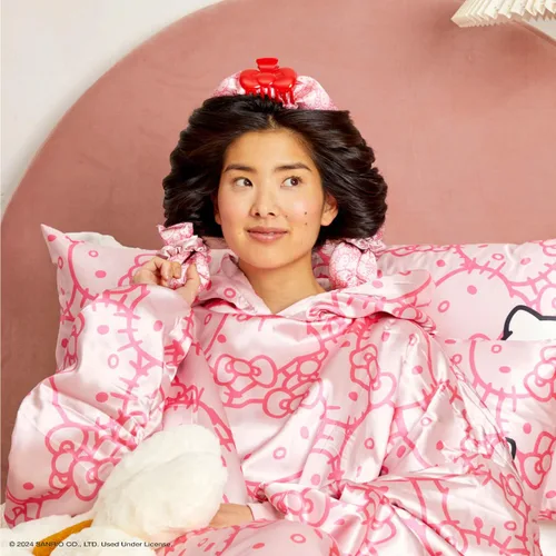 Miniatura 7 de Hello Kitty x Kitsch XL - Juego de rizador de pelo sin calor sin calor para dormir para rizos suaves y sin encrespamiento, viene con diseño