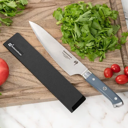 Miniatura 4 de Sensei - Juego de 8 protectores de cuchillos para cuchillos de cocina, forro de fieltro, protectores de cuchillas de plástico negro, duradero, a