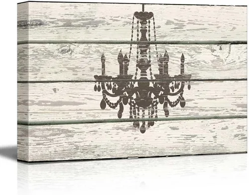 Miniatura 6 de wall26 - Obra de arte con estampado de madera de ciervo en bosque de abedules - Lienzo rústico para pared, arte para el hogar - 16 x 24 pulgadas