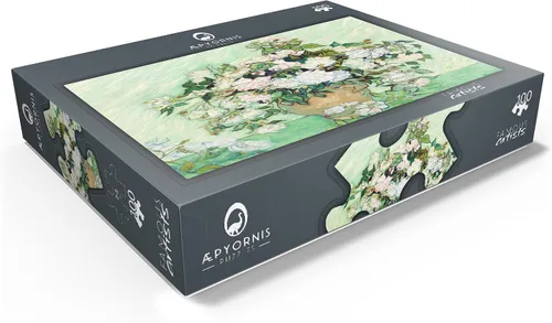 Miniatura 3 de MyPuzzle Roses 1890 por Vincent Van Gogh - Rompecabezas prémium de 100 piezas para adultos