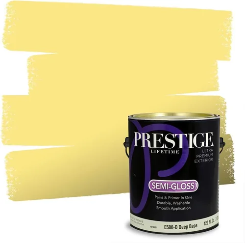 Miniatura 148 de PRESTIGE Pinturas Pintura Exterior e Imprimación En Uno, 1 Galón, Satinado, Pareja Comparable de Benjamin Moore* Amarillo* 320BM-PCM