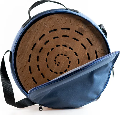Miniatura 23 de Tambor oceánico de madera de cascada de 20 pulgadas meditativo para baño de sonido relajante forma de géiser (sin bolsa)