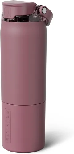 Miniatura 32 de BrüMate Rise - Botella de agua de 18 onzas con popote de silicona cubierto Botella de agua para niños aislada 100% a prueba de fugas Base apta