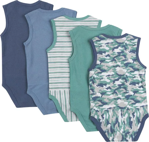 Miniatura 4 de Hanes Body unisex para bebé, Ultimate Flexy sin mangas para niños y niñas, paquete de 5