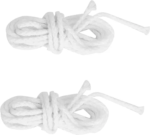 Miniatura 4 de Mechas de vela para lámpara de aceite, juego de 2 mechas de 6.56 pies/paquete de 0.1 pulgadas, buena absorción de aceite, combustión, trenza