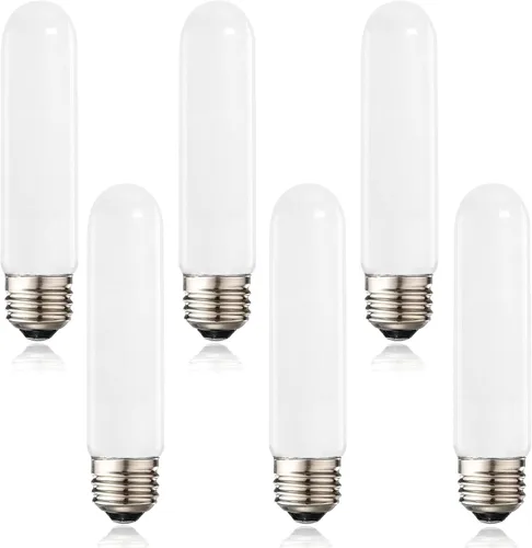 Miniatura 8 de XININSUN Bombilla LED T10 esmerilada, bombillas LED esmeriladas T10 regulables, bombillas de tubo LED de 8 W, equivalente a 60-75 vatios, 2700 K