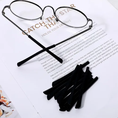 Miniatura 6 de Ptwola 8 pares de patillas de repuesto para gafas, almohadillas de silicona antideslizantes, puntas finales, retenedor de manga para calcetines