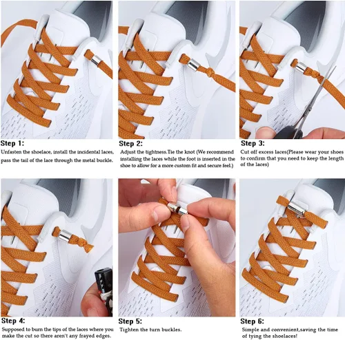 Miniatura 6 de anan520 Cordones elásticos para zapatos, cordones elásticos que no hay que amarrar, para zapatos de adultos y niños