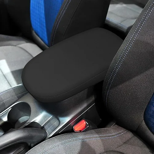 Miniatura 13 de AOMSAZTO Fundas para consola para 2008-2014 Toyota Highlander Fundas para reposabrazos para Toyota Highlander Negro con costuras negras