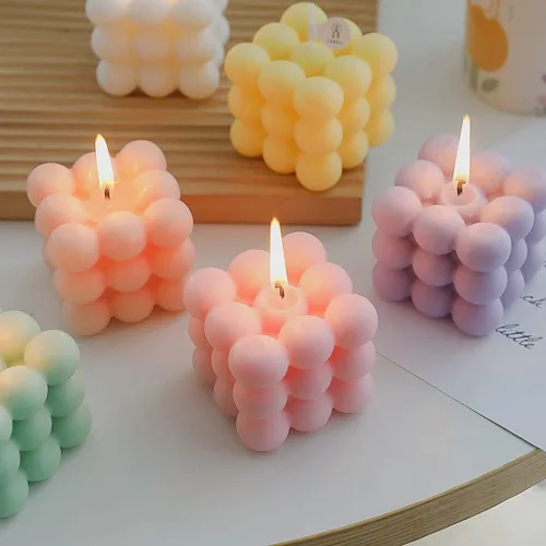Miniatura 6 de Moldes de vela para hacer velas de burbujas, moldes de silicona para velas de burbujas de 6 cavidades para hacer jabón, molde de pastel de burbujas