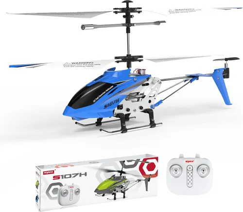 Cheerwing Helicóptero de control remoto, SYMA S107H Mini helicóptero RC con giroscopio, retención de altitud, despegue y aterrizaje con una tecla