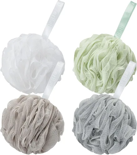 Miniatura 13 de AmazerBath Esponja de Lufa 60g/Pieza, Esponja Exfoliante de Baño Depuradora Corporal, Juego de Lufa de 4 - Blanco Gris-Rosa-Verde Militar-Verde