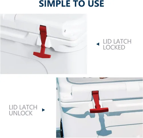Miniatura 4 de Pestillos de tapa de repuesto (paquete de 2) compatibles con todos los refrigeradores duros Yeti, RTIC, otros relacionados, hechos de goma dura