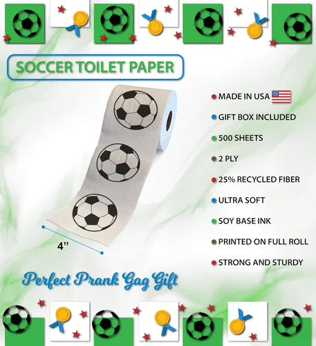 Miniatura 3 de Printed TP Rollo de papel higiénico impreso para juegos deportivos, sorpresa para el día del juego, para adultos, mujeres y hombres, regalos
