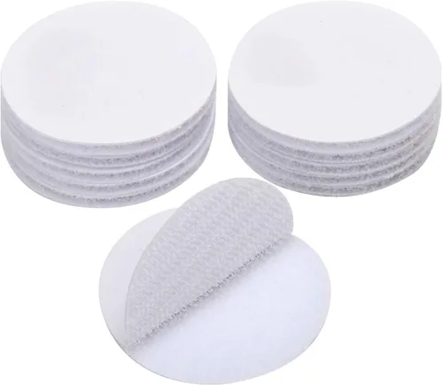 BRAVESHINE Cintas redondas con adhesivo – 36 piezas de cierres de gancho y bucle de resistencia industrial – Cintas entrelazadas extraíbles de doble