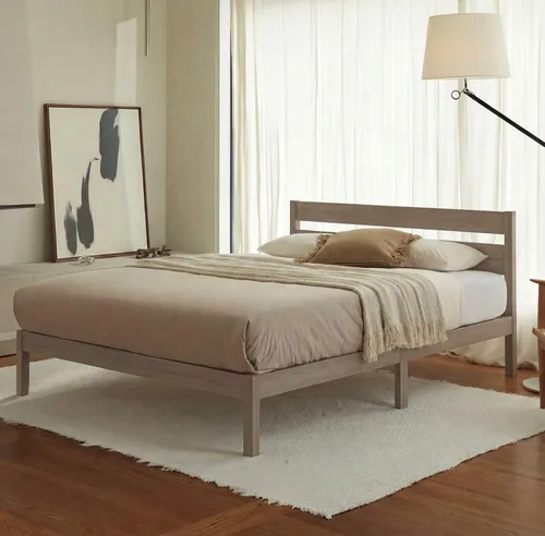 Miniatura 28 de LIFEMENT Marco de Cama de Plataforma de Madera Clásica con Cabecero, Esencial, Sin Ruido, Almacenamiento Bajo la Cama, No Necesita Somier, Fácil
