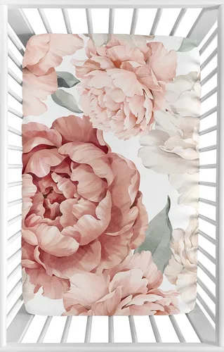 Miniatura 17 de Sweet Jojo Designs Sábanas ajustables para cuna de bebé (rosa sólido) para niñas, guardería infantil, habitación de niños pequeños - Tamaño estándar