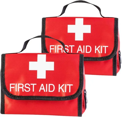 Miniatura 10 de Kit vacío de primeros auxilios de nailon, compacto, impermeable y ligero, bolsa de primeros auxilios con cremallera para emergencias en el hogar