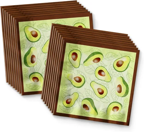 Miniatura 4 de Juego de suministros para fiesta de cumpleaños de aguacate, platos, servilletas, vasos, vajilla para 16