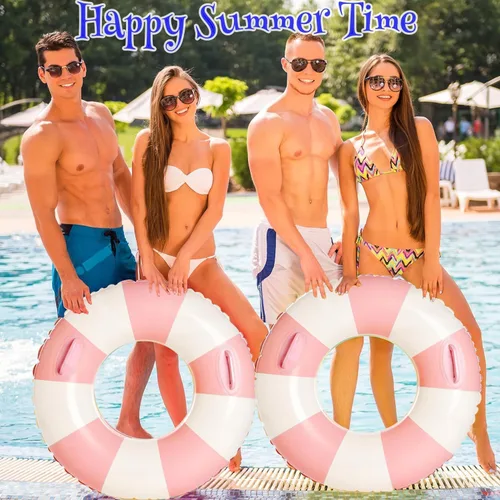 Miniatura 4 de 2 flotadores inflables para piscina, fiesta, lago, playa, adultos, flotadores, tubos de natación, flotadores para decoración de fiesta de playa