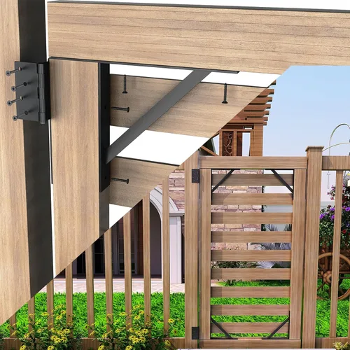 Miniatura 8 de JUBEST Soporte de Esquina con Refuerzo de Servicio Pesado para Puerta, Kit Anti-Combadura para Puerta, Herrajes Ajustables para Puerta para Cerca