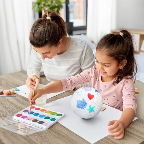 Miniatura 4 de Jexine Balón de fútbol blanco blanco liso blanco donación caridad cristiana en blanco con bomba de aguja para bricolaje pintura firmas