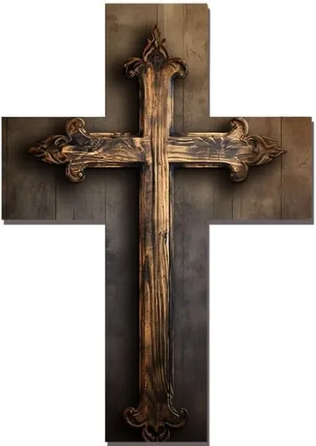Miniatura 15 de JIBEVEYYI -Cruz de madera, decoración de pared cruzada, cruces decorativas para la pared, cruz religiosa decoración del hogar, cruz de pared