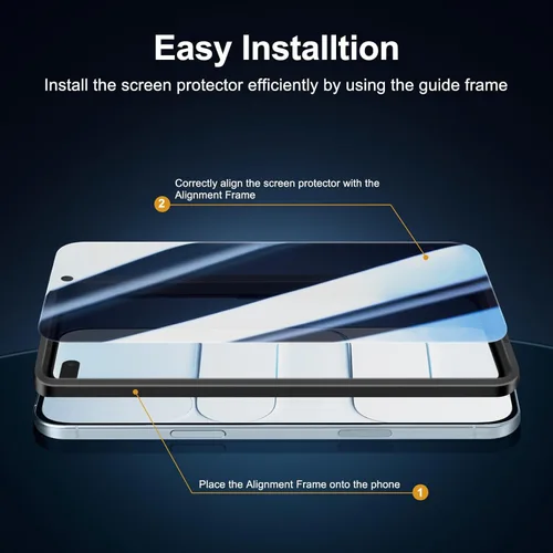 Miniatura 3 de NEW'C Paquete de 3 protectores de pantalla de privacidad para iPhone Air/iPhone 17 Air (6.5 pulgadas), película de vidrio templado antiespía