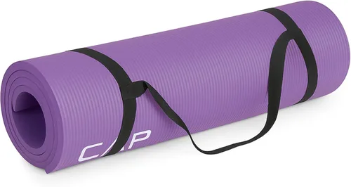 Miniatura 18 de CAP Barbell Colchoneta de yoga y ejercicio de alta densidad de 1/2 pulgada con correa Múltiples opciones Gris