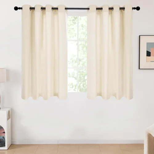 Miniatura 59 de Deconovo - Cortinas opacas para dormitorio con ojales, cortinas sólidas con aislamiento térmico, bloquean el calor, oscurecen la habitación, ahorran