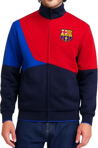 Miniatura 16 de Icon Sports Chaqueta deportiva de fútbol con licencia oficial del FC Barcelona, unisex para adultos