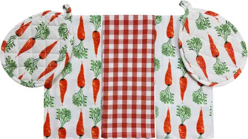 Miniatura 6 de Juego de manoplas de cocina de primavera de Pascua, soporte para ollas, 5c: colorido floral Pascua cada conejito Bienvenido Gingham Border Design