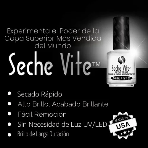 Miniatura 4 de Dúo Seche Vite Capa protectora de secado rápido, Seche Clear Crystal Clear base [Misc.]