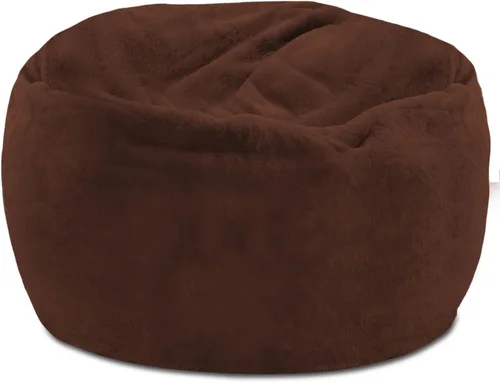 Miniatura 211 de Posh Beanbags - Sillón puff grande, 38 pulgadas, color azul rey sólido Nylon suave - Azul real