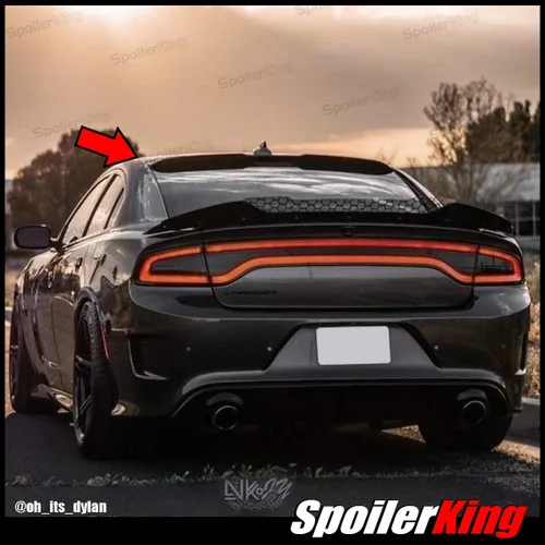 SpoilerKing Alerón de techo de corte central compatible con Dodge Charger 2015-2023 (380RC)