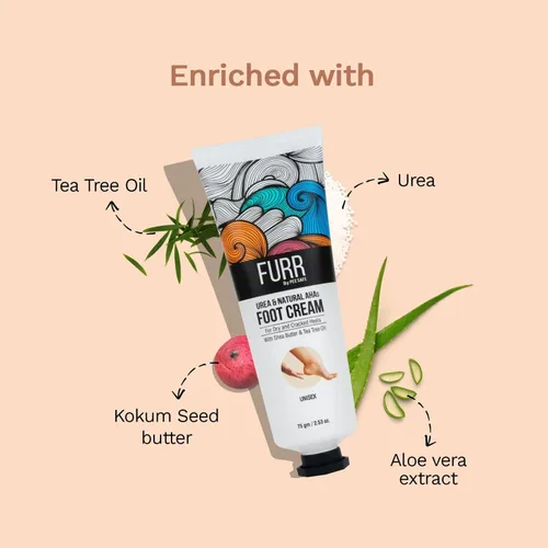 Miniatura 3 de FURR Crema para pies – Manteca de karité, aceite de árbol de té y aloe vera Loción hidratante para pies 2.64 oz (75g)