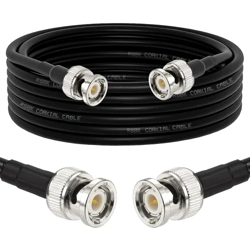 Miniatura 9 de Superbat Cable BNC a BNC de 6 pies, cable coaxial RG8X de 50 ohmios con conductor de cobre puro, puente macho BNC resistente para radio